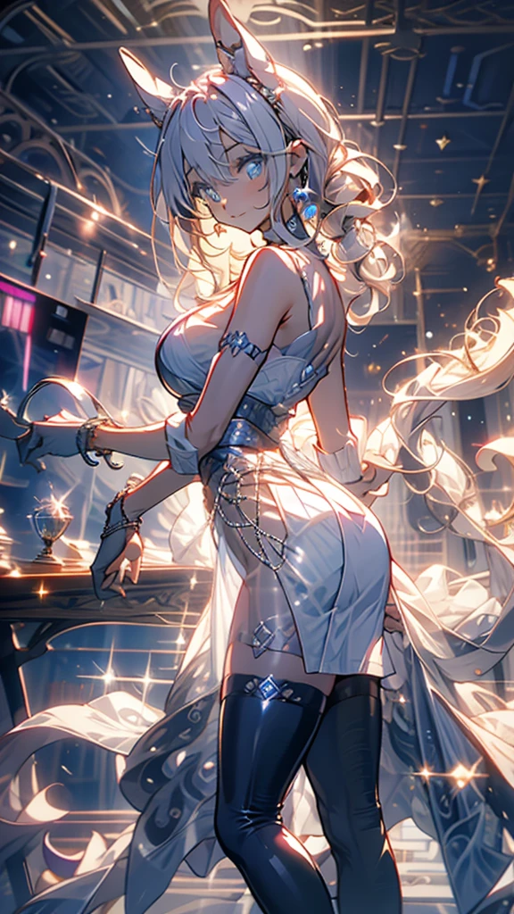highest quality,((highest quality)),((table top)),((perfect face)),become familiar with５Two finger hand,1 girl,(background blur), ((holographic)),1 girl,milky way, (stripes of light), impressive visuals, (dynamic streak, path of light:1.2), bright colors,Diavel Star,full body,dynamic pose,