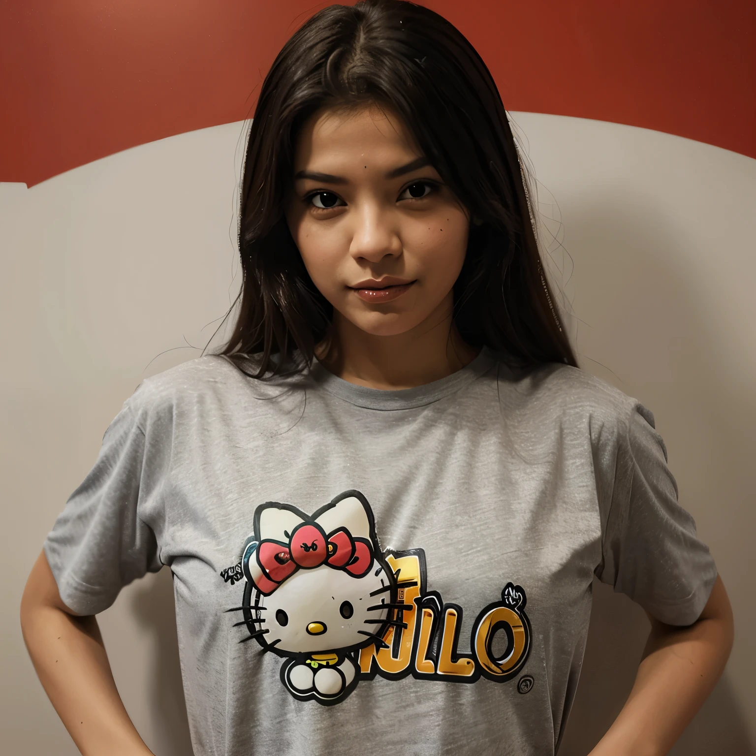 Camiseta interclasse com hello kitty, tigrinho, macaco, herobrine, preta e vermelha
