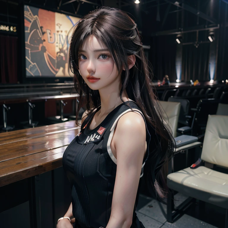 (RAW photo, 4k, Masterpiece, high resolution, very complicated) (realistic: 1.4), Light in the movie theater 1 beautiful girl, white skin, big breasts, single focus, เที่ยงฤดูhot, hot, 1990s \(style\), (best quality), (height), (Delicate and extremely beautiful),,(Beautiful face 8k), (brown eyes), (Ulzzang-6500:1.0), (alone), (looking side) ,(audience),(big breasts),(NBA),Beautiful movements
lookside,(side), ,(Basketball uniform),((play basketball)),((gymnasium)),((speed)),(reality),