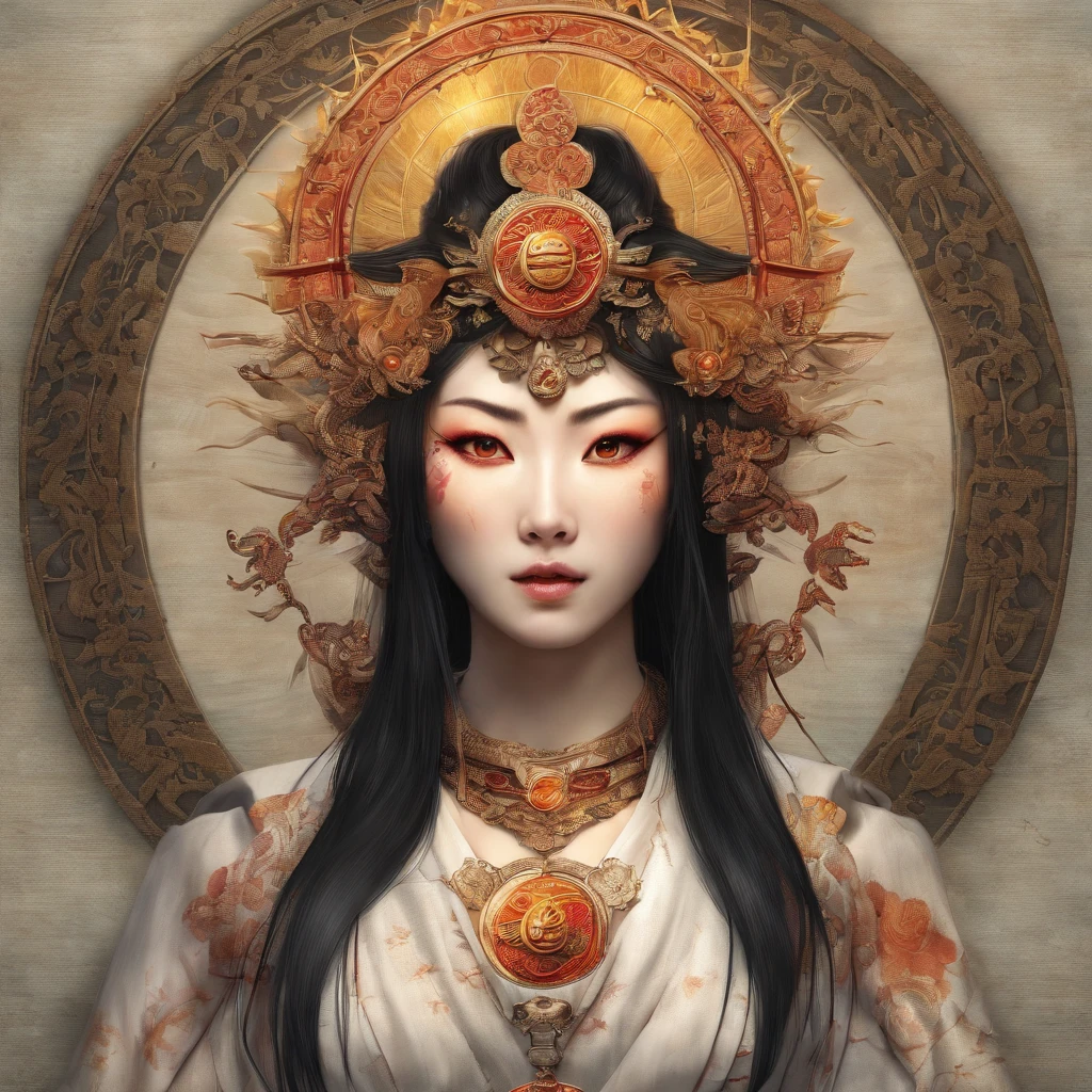 Goddess of the sun. Amaterasu, evil. Gohst.