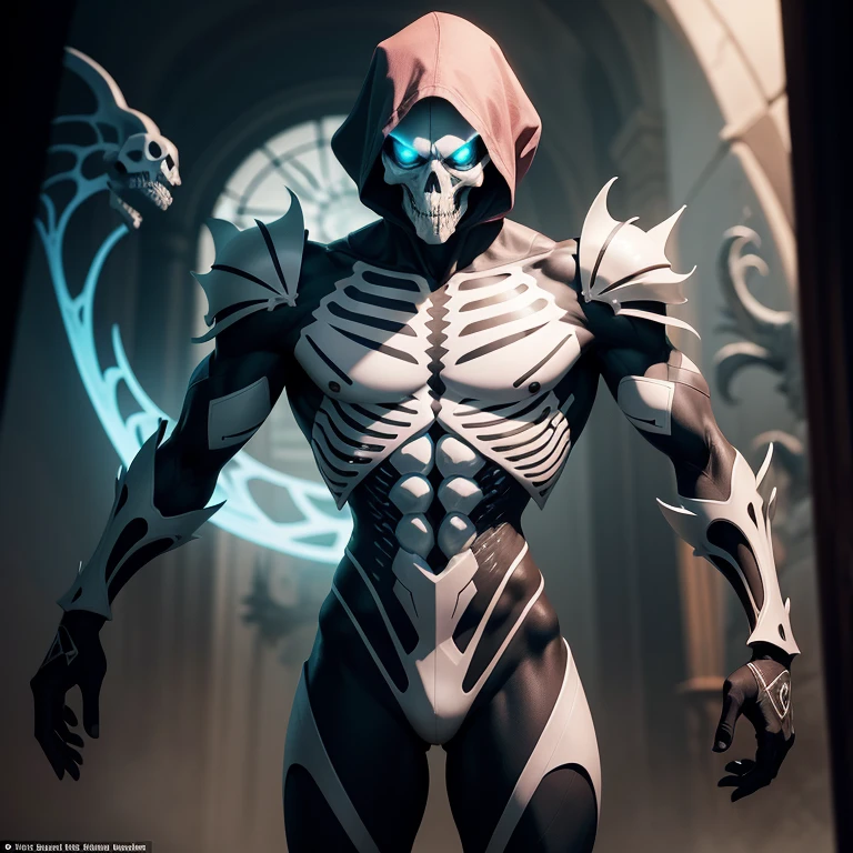 Character Name: Skelefish Stealth Finally, I present to you the intriguing role-playing character portrait of Skelefish Stealth, the enigmatic being that defies classification! Skelefish Stealth is a unique half-humanoid skeleton and half-fish skeleton creature, gracefully standing at a height of 1.83 meters and weighing an impressive 88kg. His upper body is adorned with the remnants of a humanoid skeleton, while his lower body transforms into a flexible, springy fish skeleton with a mesmerizing, shimmering tail.
Skelefish Stealth's features are further enhanced by a