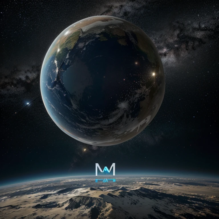Uma logo Com as letras "M" e "T", with the slogan written transformation of geographic space