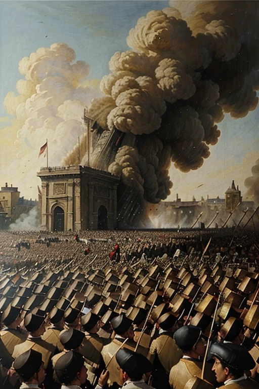 ((Melhor qualidade)), ((obra de arte)), (detalhado) The Storming of the Bastille in the French Revolution (1789)