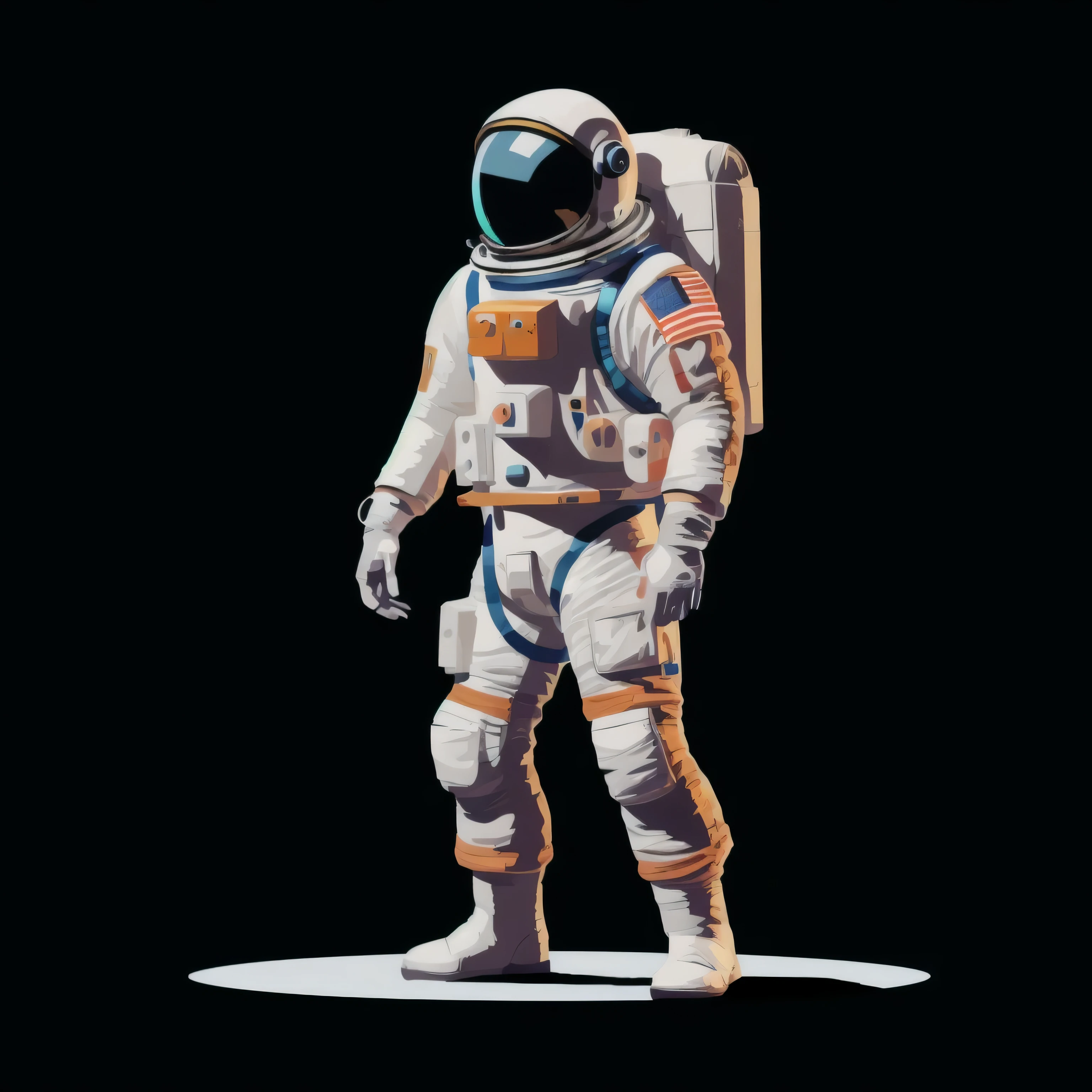 astronaut in space suit standing on a white surface with a backpack, astronaut standing looking, spaceman standing looking, american astronaut, detailed astronaut, detailed space suit, modern space suit, space suit with a modern helmet, astronaut, astronaut walking, spacesuit, an astronaut, portrait of astronaut, space suit, astronaut suit, wearing a spacesuit and helmet, futuristic astronaut