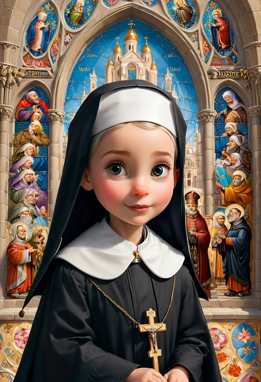 Nun, monastery, by Zootopia, (masterpiece, best quality, Professional, perfect composition, very aesthetic, absurdres, ultra-detailed, intricate details:1.3)