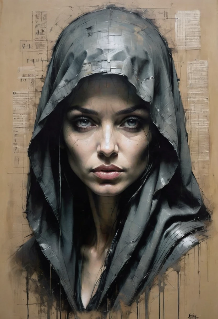 Nun, by Guy Denning, best quality, masterpiece, very aesthetic, perfect composition, intricate details, ultra-detailed