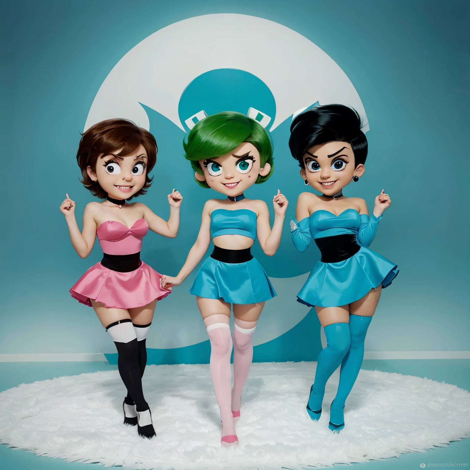 Cute from the cartoon The Powerpuff Girls in a male version