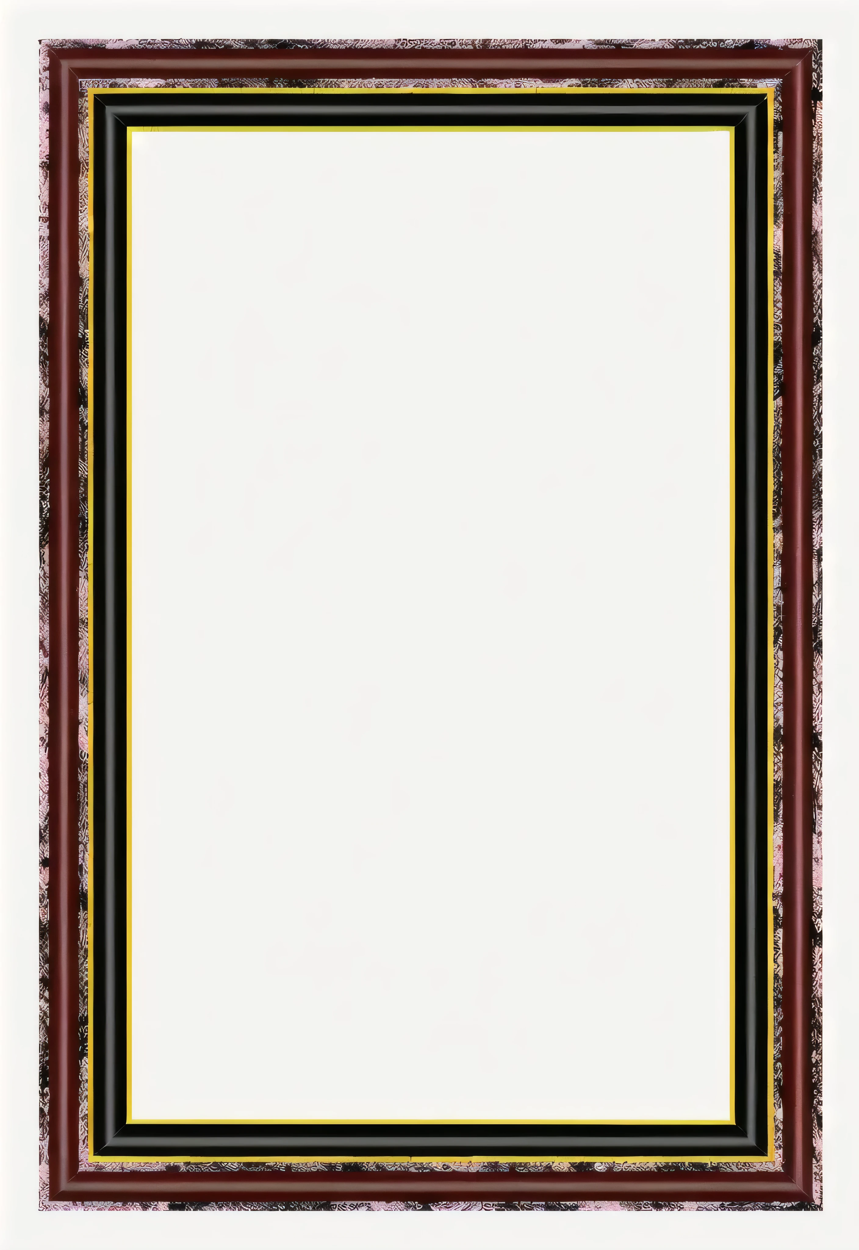 a picture frame with a gold border and a black background, vertical movie frame, black border, background ( dark _ smokiness ), complete darkness background, tarot card background, phone background, black rose frame. d&d, inside stylized border, fractal frame, ornate borders + concept art, the background is black, tarot card layout, background(solid)