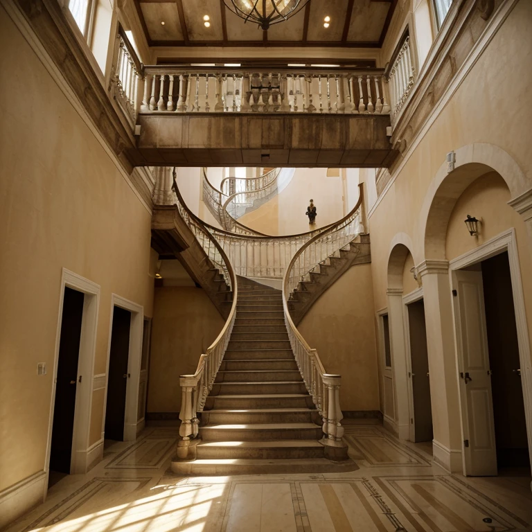 Maze with several corridors on all sides with stairs that go up houses that go down taxes that lead to nowhere good it is written that they lead to corridors alone lift down a big mess stairs with their own gravity allowing you to climb the stairs that are on the ceiling