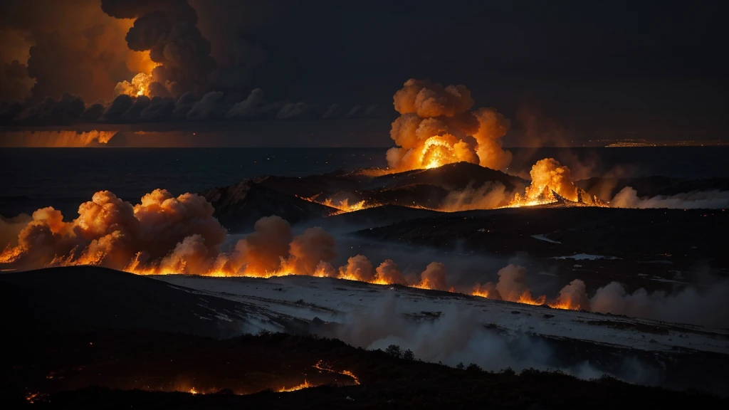 um vento tempestuoso vinha do norte, uma grande nuvem, e um afogo revolvendo-se nela, e um resplendor ao redor dela, and in the middle of it there was something like the color of amber, that came out of the middle of the fire.