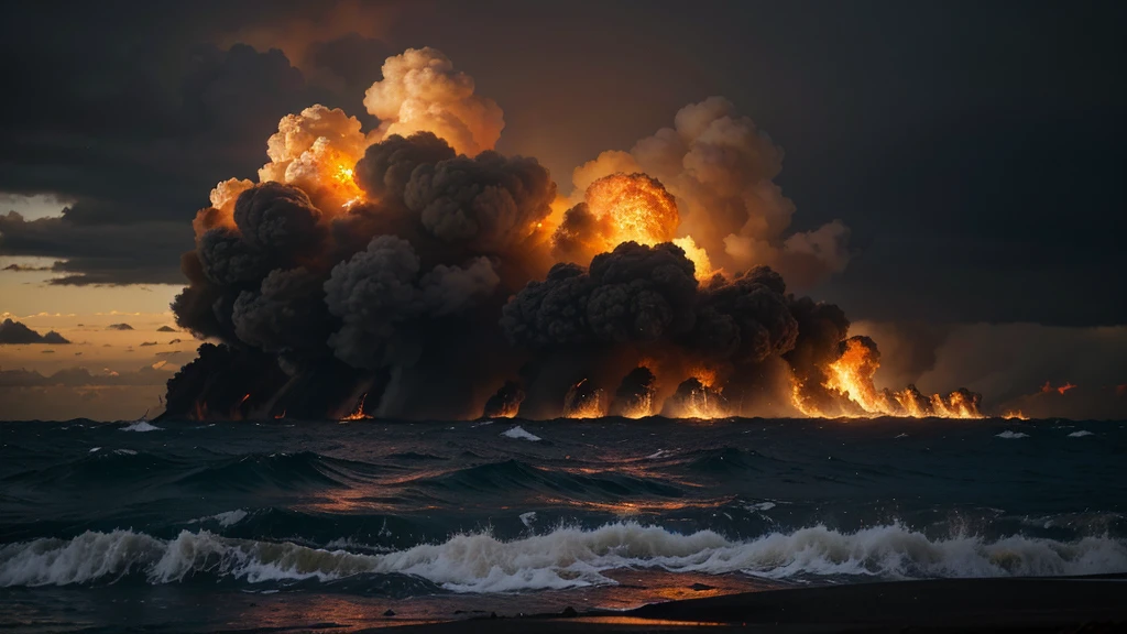 um vento tempestuoso vinha do norte, uma grande nuvem, e um afogo revolvendo-se nela, e um resplendor ao redor dela, and in the middle of it there was something like the color of amber, that came out of the middle of the fire.