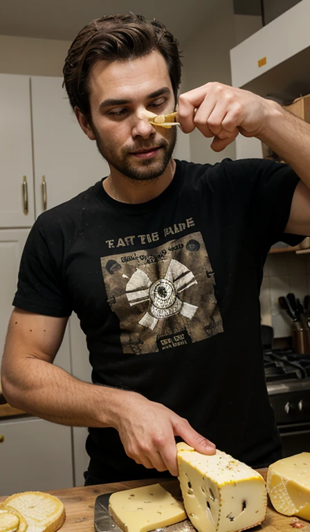 Cheese cutting son of a gun with a strange hand
