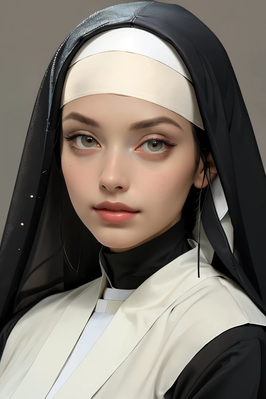 ((best quality)), ((masterpiece)), (detailed), perfect face nun