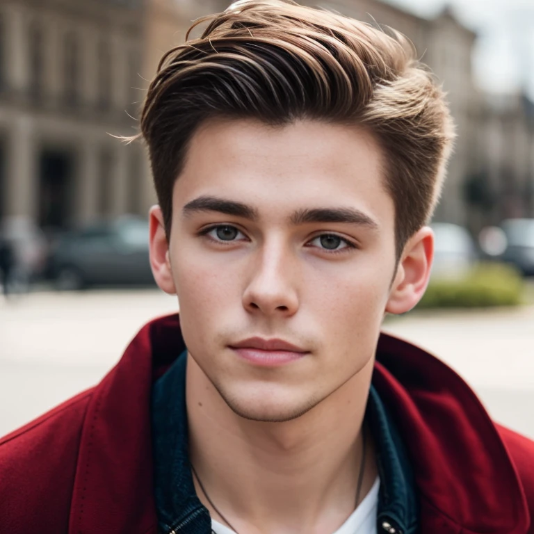 a perfect young irish  man, focus on the face