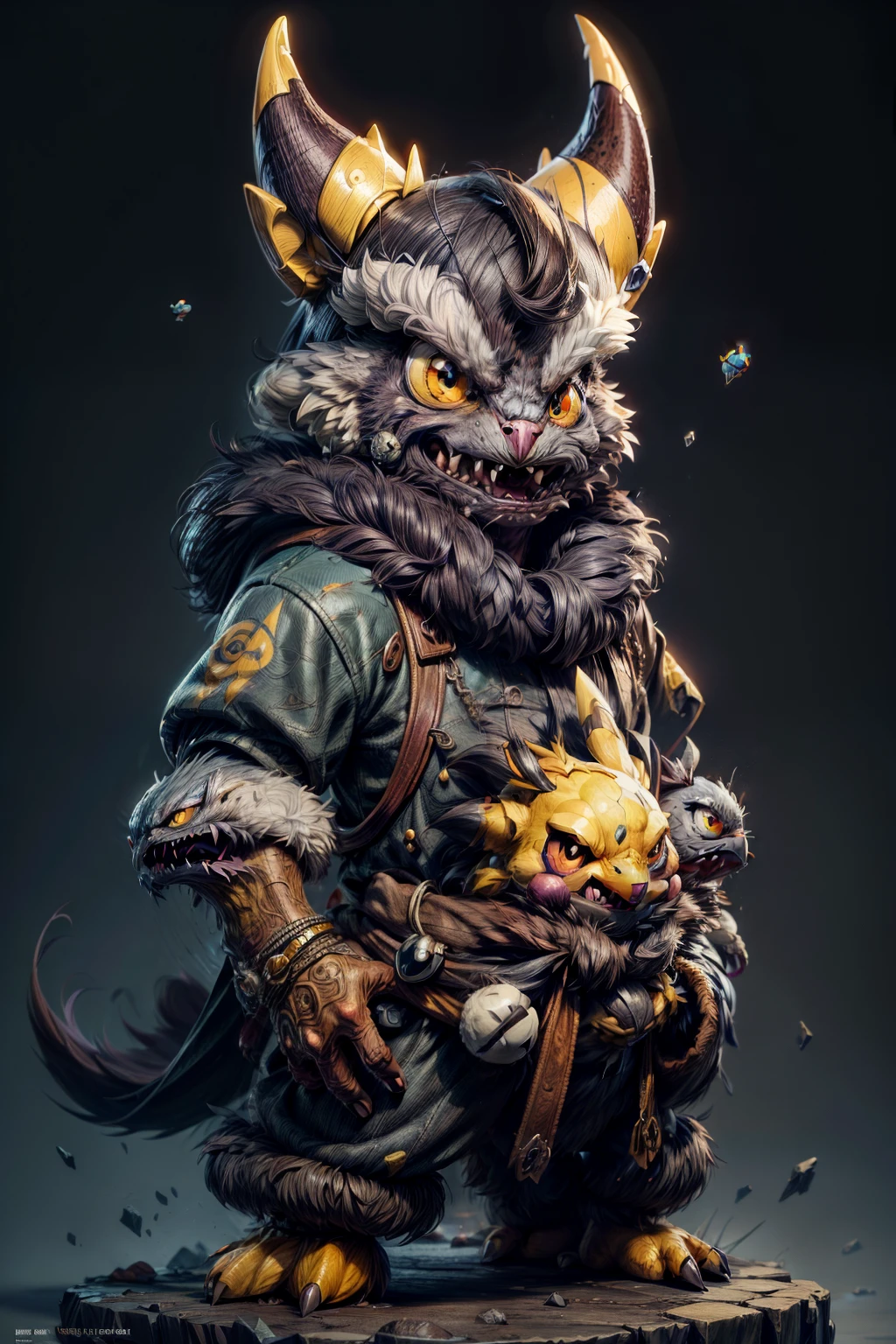 there are many different types of animals that are grouped together, egg, sprites, birb, fantasy creatures, psd spritesheet, monster character design, set of high quality 4K 3d hd sprites, with familiar sprites, cute creatures!, monsters creatures, style of pokemon, characters merged, by Katsuya Terada, in the STYLE of Katsuya Terada. ((POKEMON STYLE ))
Ppokemon by Katsuya Terada(comics,, manga, toon avatar, muppet, simple, stialized).
Black ice furr and yellow frosty cold eyes.
Googles,Brown-gray arctic gear with furr collar and hood.