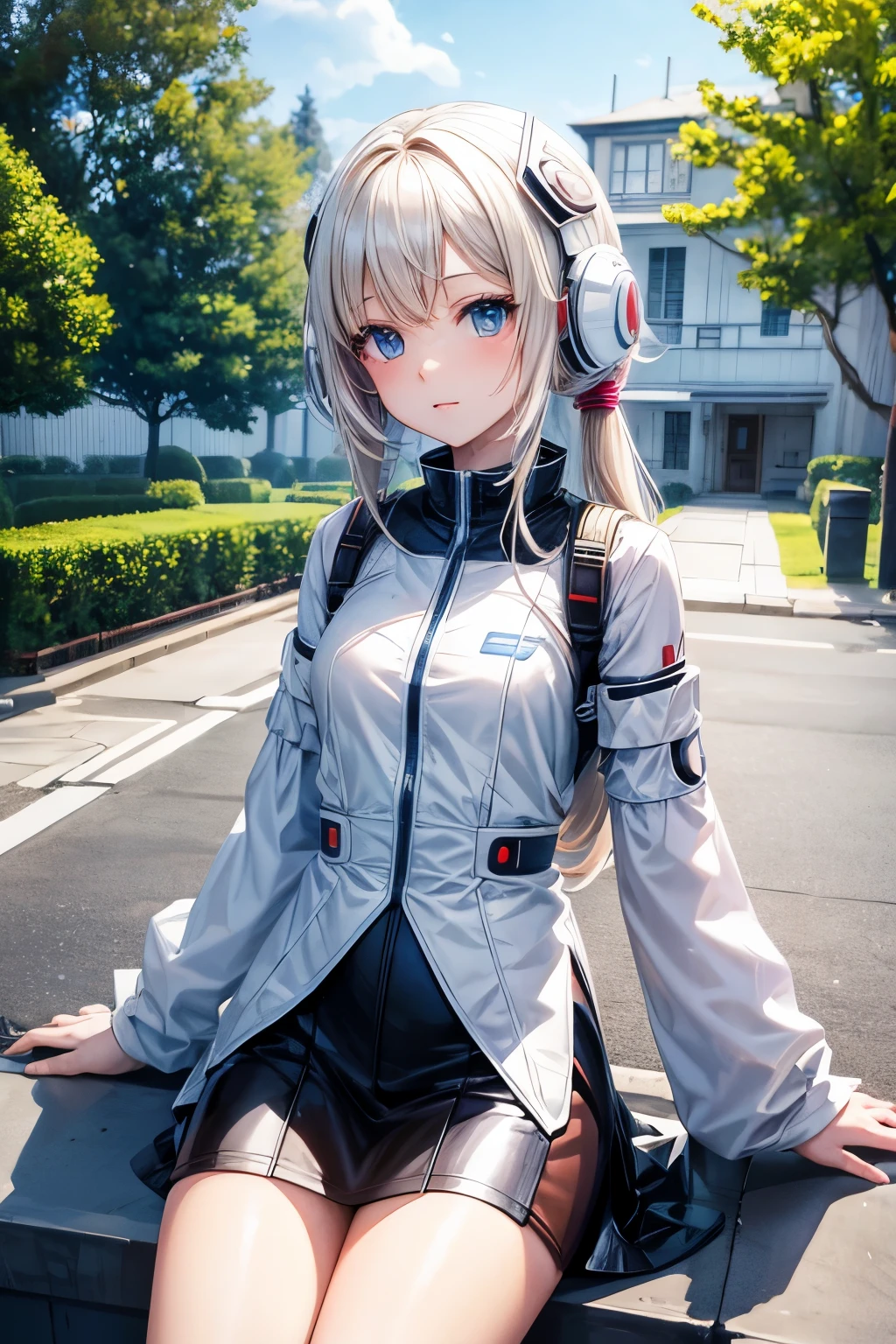 Anime android girl white home