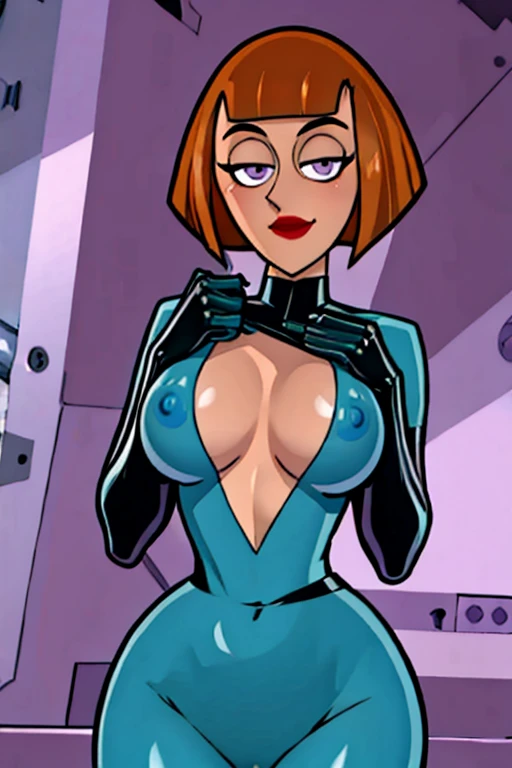 maddie fenton, latex bodysuit, guiding your hands to grope her tits, in love with you