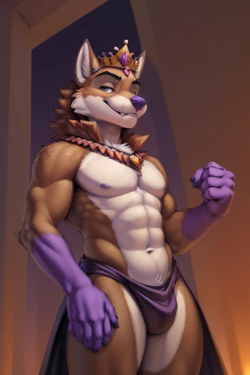 hentai , anthro, solo, male, shortstack,night time , muscular, standing,intimate angle, looking at viewer, background, extremely detailed, photorealistic, 3d render, high quality digital art, , smug grin, detailed eyes, good anatomy, good perspective, towards viewer, by bebebebebe, by sicklyhypnos, by gerkk, (by cutesexyrobutts, by darkgem, by zackary911, (by by singafurian, by daftpatriot, sassy, cute, early 20s, detailed face, handsome, slightly chubby and muscles , seductive face, face, detailed mouth, hentai style, leo alvarez, muscular, (soft shading), 4k, hi res, five fingers, detailed hands, ((detailed face, (detailed eyes:1.0), detailed)), by zackarry911, by zaush, (by personalami:0.5), solo, looking at viewer, 1boy, navel,, full body, male focus, thighs, wearing a kings kingdom outfit, kings outfit, looks like a royal king, royal king costume, wearing a kings outfit with a crown