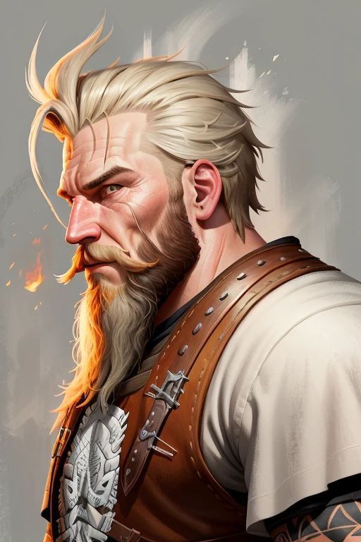 airbrushing, 4k, Babes, a cartoon of a man with a beard and a big axe, portrait of a viking, messi as a viking, Viking Style, viking face in profile, caricature!!!, Viking beard, Innblásin af Hallsteinn Sigurðsson , inspired by János Saxon-Szász, Viking warrior illustration, inspired by Johannes Helgeson
