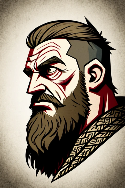 airbrushing, 4k, Babes, a cartoon of a man with a beard and a big axe, portrait of a viking, messi as a viking, Viking Style, viking face in profile, caricature!!!, Viking beard, Innblásin af Hallsteinn Sigurðsson , inspired by János Saxon-Szász, Viking warrior illustration, inspired by Johannes Helgeson