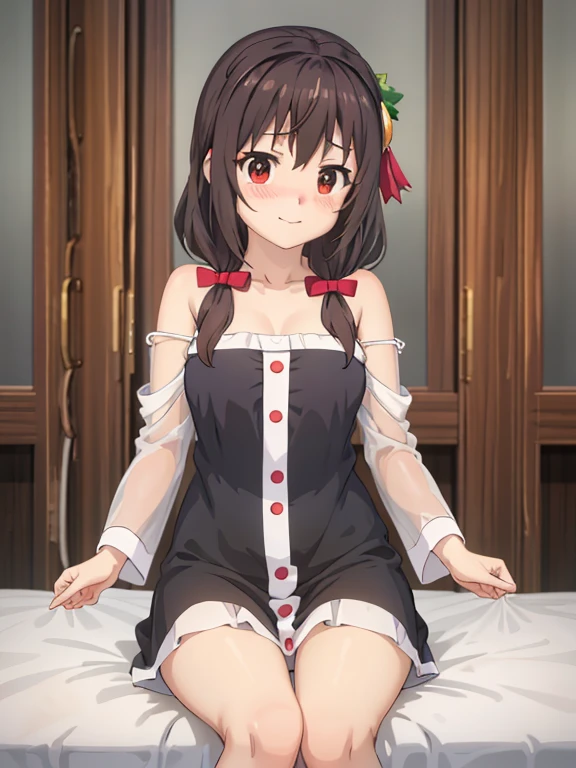 yunyun yace en la cama en una sabana transparente，los senos son grandes，las piernas estan abiertas，The girl&#39;s face blushed，completamente desnudo，las manos cubren el cuerpo，The girl showed a shy smile