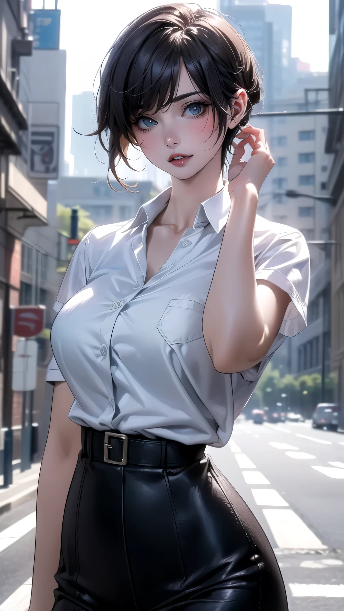 random office lady fashion,(Thin type),(large breasts),(random sexy pose),(random hairstyle),(Cinematic scene,Highest image quality,(8K), Ultra-realistic, Best Quality, High quality, High Definition, high quality texture, high detailing, Beautiful detailed, fine detailed, extremely details CG, Detailed texture, realistic representation of face, masterpiece, presence, Dynamic, Bold)