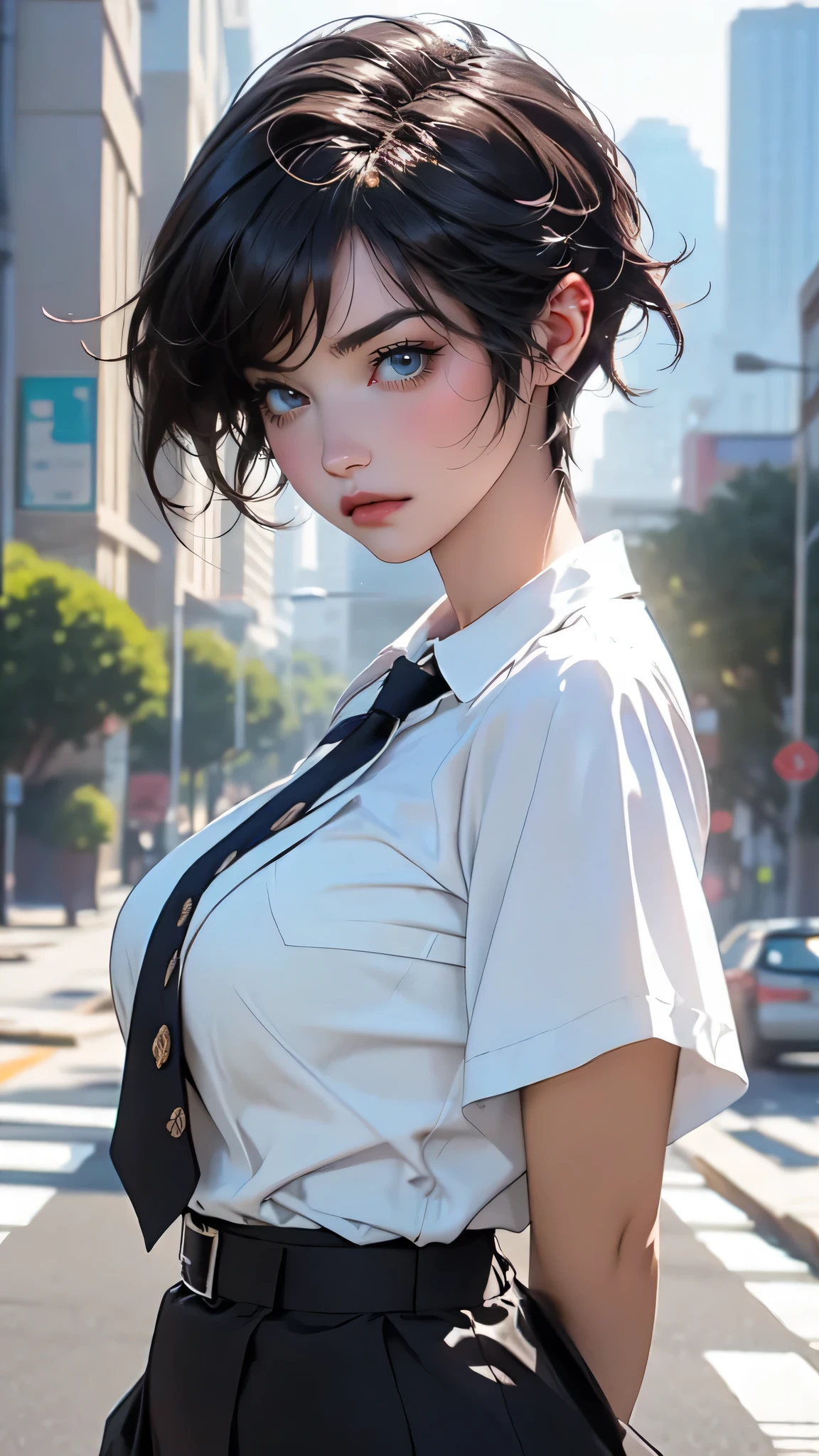 random office lady fashion,(Thin type),(large breasts),(random sexy pose),(random hairstyle),(Cinematic scene,Highest image quality,(8K), Ultra-realistic, Best Quality, High quality, High Definition, high quality texture, high detailing, Beautiful detailed, fine detailed, extremely details CG, Detailed texture, realistic representation of face, masterpiece, presence, Dynamic, Bold)