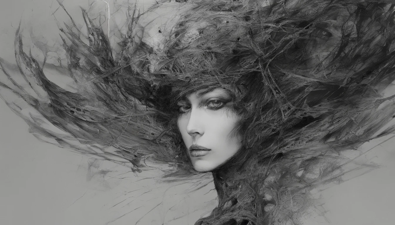 starke Kriegerprinzessin, zentriert, Keyvisual, kompliziert, sehr detailliert, breathtaking beauty, Precise lineart, beschwingt, umfassender Film, Naked body,Carne Griffiths, Conrad Roset, (The most beautiful portrait in the world:1.5)