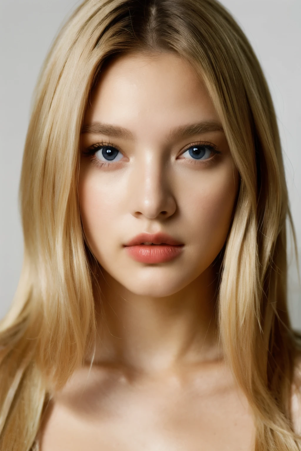 ((best quality)), ((masterpiece)), (detailed), perfect face, bleach blonde hair, caucasian, blue eyes, california, pretty girl, plump lips