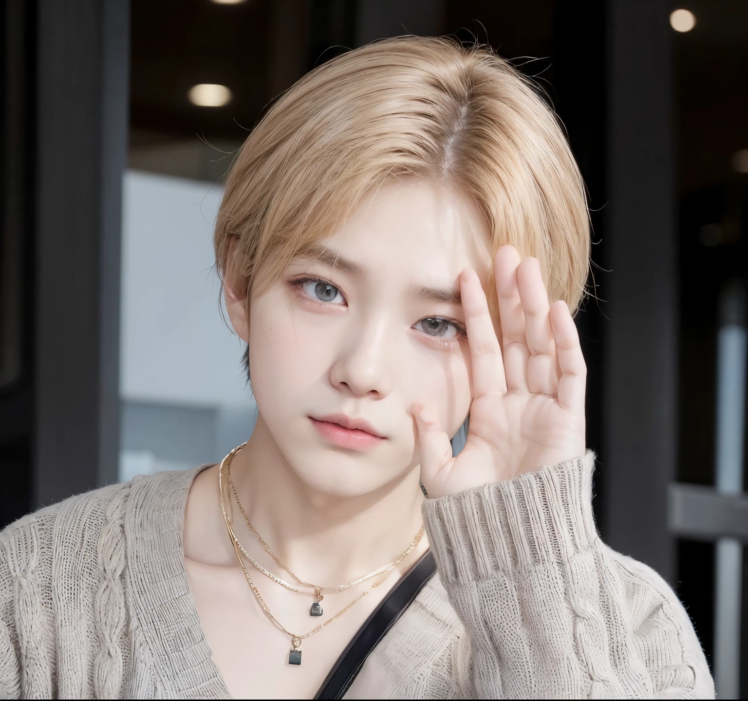 There's a kid with headphones on and a pink sweater., ulzzang, ulzzang masculino, Wan adorable cara coreana, Cai Xu Kun, kanliu666, jinyoung shin, Ruan lindo vtuber, kim doyoung, Chiho, e-chica, E - Chica, Jung Jaehyun, Jaeyeon Nam, sakimichan