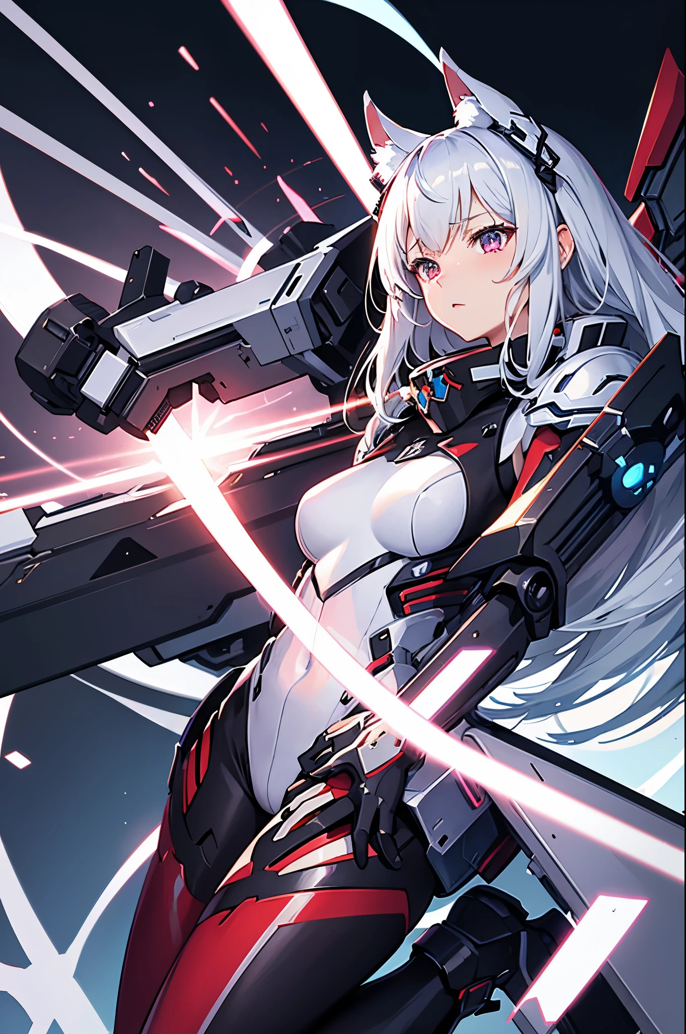 solo,1 girl,whitebackground,kneeup,robot,mecha,science fiction,weapon,gun,blackhair,anime,style,waifu,background,holding,weapon,mechagirl,animegirl,gundamgirl,sexy,sexygirl,explicit,ecchi,hentai,blackbodysuit,sexybodysuit,sexypose,azurlane,digitalart