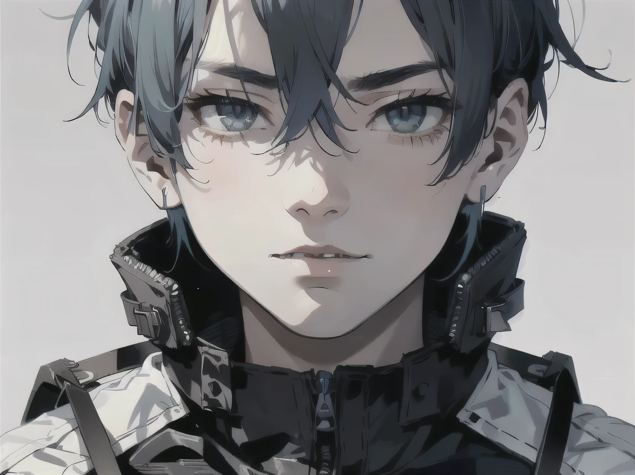 [[[[[white background]]]]], absurd solution、[[[tough boys]]], [[short hair]], highest resolution、(masterpiece:1.4)、very detailed、from above、Adonis, boy universe、masterpiece, Acceleration_nffsw, (expressionless:1.2), crutch, blue hair,green eyes shining, photo taken up close, very detailed, (dark:1.3), dark, faint, nffsw, illustration, dirty