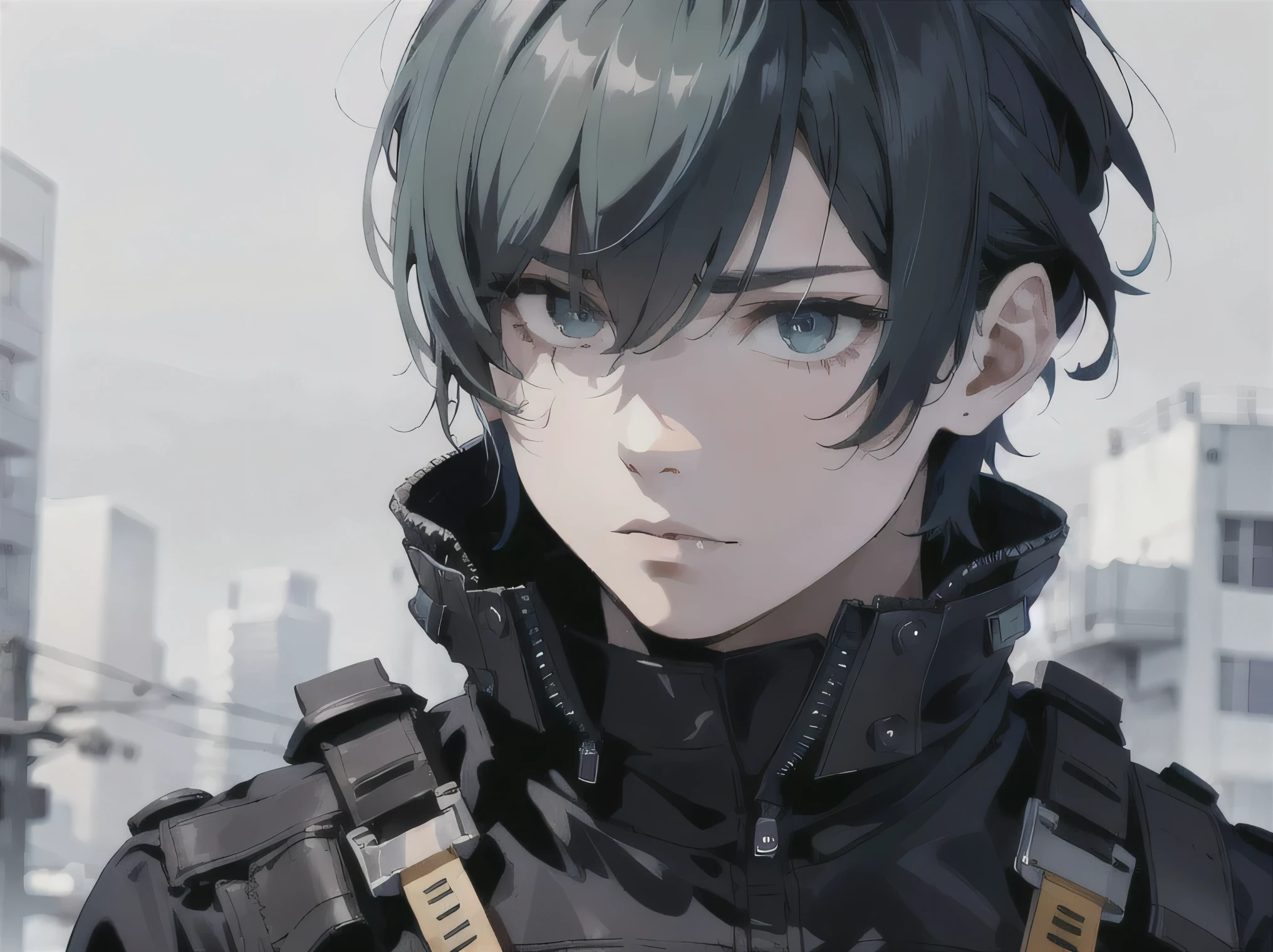 [[[[[white background]]]]], absurd solution、[[[tough boys]]], [[short hair]], highest resolution、(masterpiece:1.4)、very detailed、from above、Adonis, boy universe、masterpiece, Acceleration_nffsw, (expressionless:1.2), crutch, blue hair,green eyes shining, photo taken up close, very detailed, (dark:1.3), dark, faint, nffsw, illustration, dirty, upper body