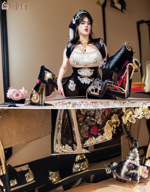 (marian rivera)), 30 years old, ((huge breasts:1.2)), ((Tight transparent black silk lingerie with gold luxury embroidery,pearl necklace)) ,Too Bold a Provocation,((Mspread your legs,exposed crotch:1.2)),well-proportioned body, because I'thin, abs, tall body,Bokeh, naughty face, hairy, Wet, ((White mucus on her chest)),Glamour, natural makeup, pink lips, Brown Weavey Longhair,smile,stick out tongue, (highest quality, 8K, table top, nffsw: 1.3), Nikon Z 85mm, ((highest quality)) ((table top)), intricate details, sharp focus, Professional, realistic, real life, 超realistic, photorealism, , (table top, highest quality, Super detailed), (shape), (fine and beautiful eyes), ((highly detailed face)), luxury bedroom,((highest quality)), Black silk lace lingerie with open legs, Sweaty crotch, Wet crotch .((黒いhigh heelsの美しい脚、high heels:1:3))