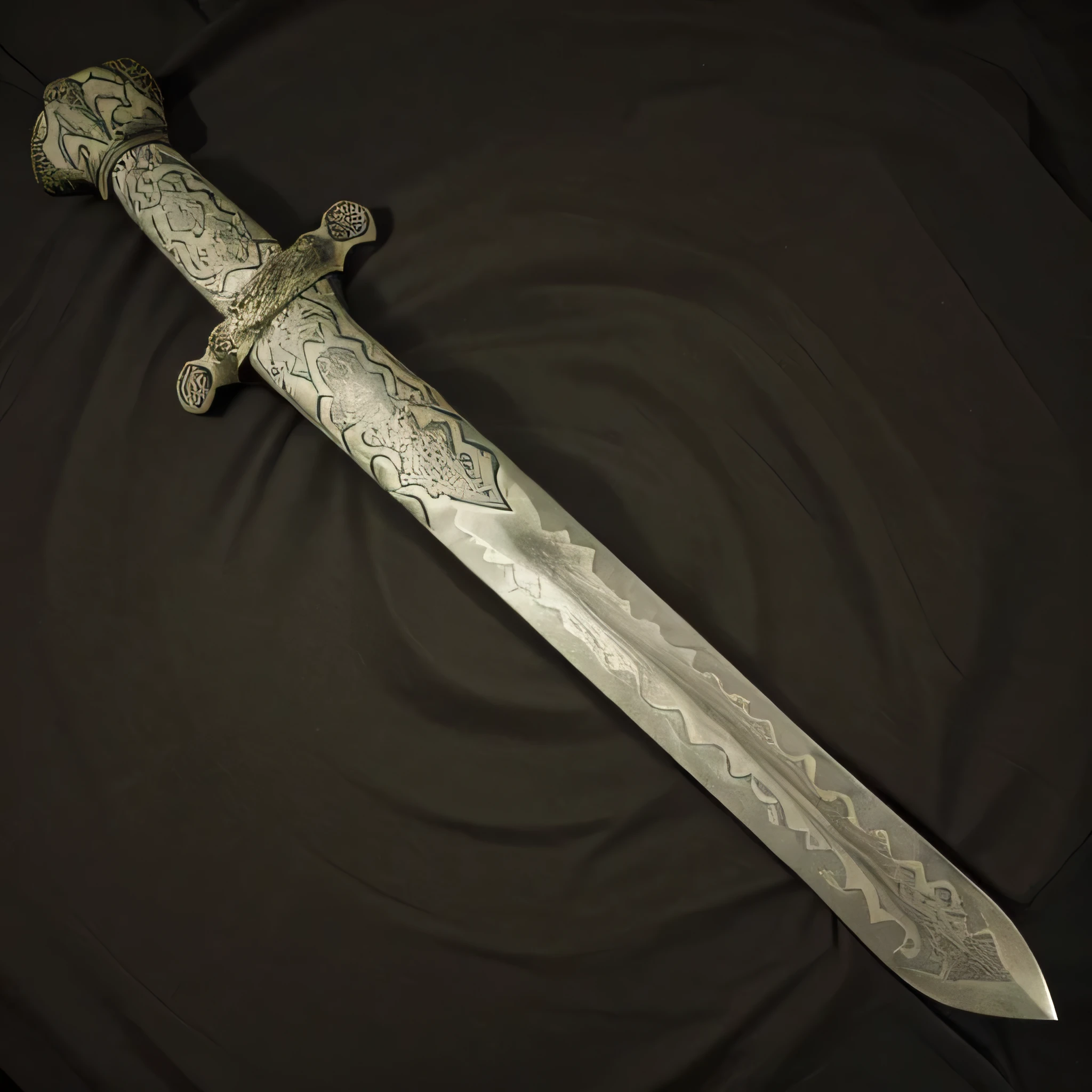 long sword, turtle-patterned handle