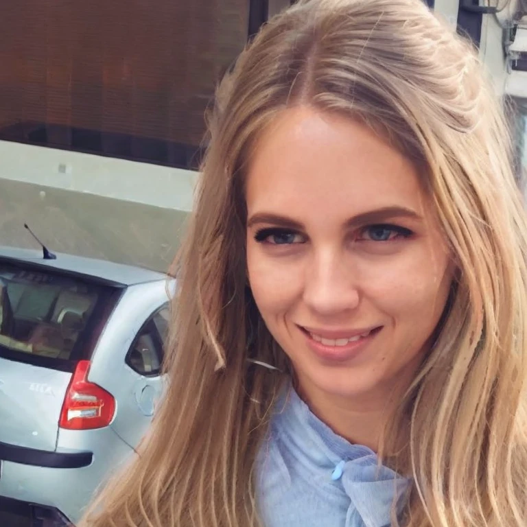 Generate a portrait of a single, attractive blonde woman with long hair, directly facing the camera, capturing her in the natural essence of portrait photography. The image should embody the quality of studio lighting, akin to a photograph produced by a Hasselblad 500 C/M camera. Maintain an aspect ratio of 73:128 and a stylize setting of 750. Aim for high-resolution, clear images that highlight the woman's facial features and hair details without distortion throughout all epochs.