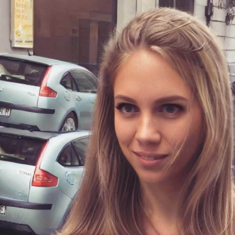 Generate a portrait of a single, attractive blonde woman with long hair, directly facing the camera, capturing her in the natural essence of portrait photography. The image should embody the quality of studio lighting, akin to a photograph produced by a Hasselblad 500 C/M camera. Maintain an aspect ratio of 73:128 and a stylize setting of 750. Aim for high-resolution, clear images that highlight the woman's facial features and hair details without distortion throughout all epochs. 