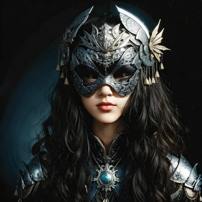 (masterpiece, best quality:1.2), a girl wear blind mask, soft light, cinematic scenery, cinematic lighting, vibrant background, bright background
