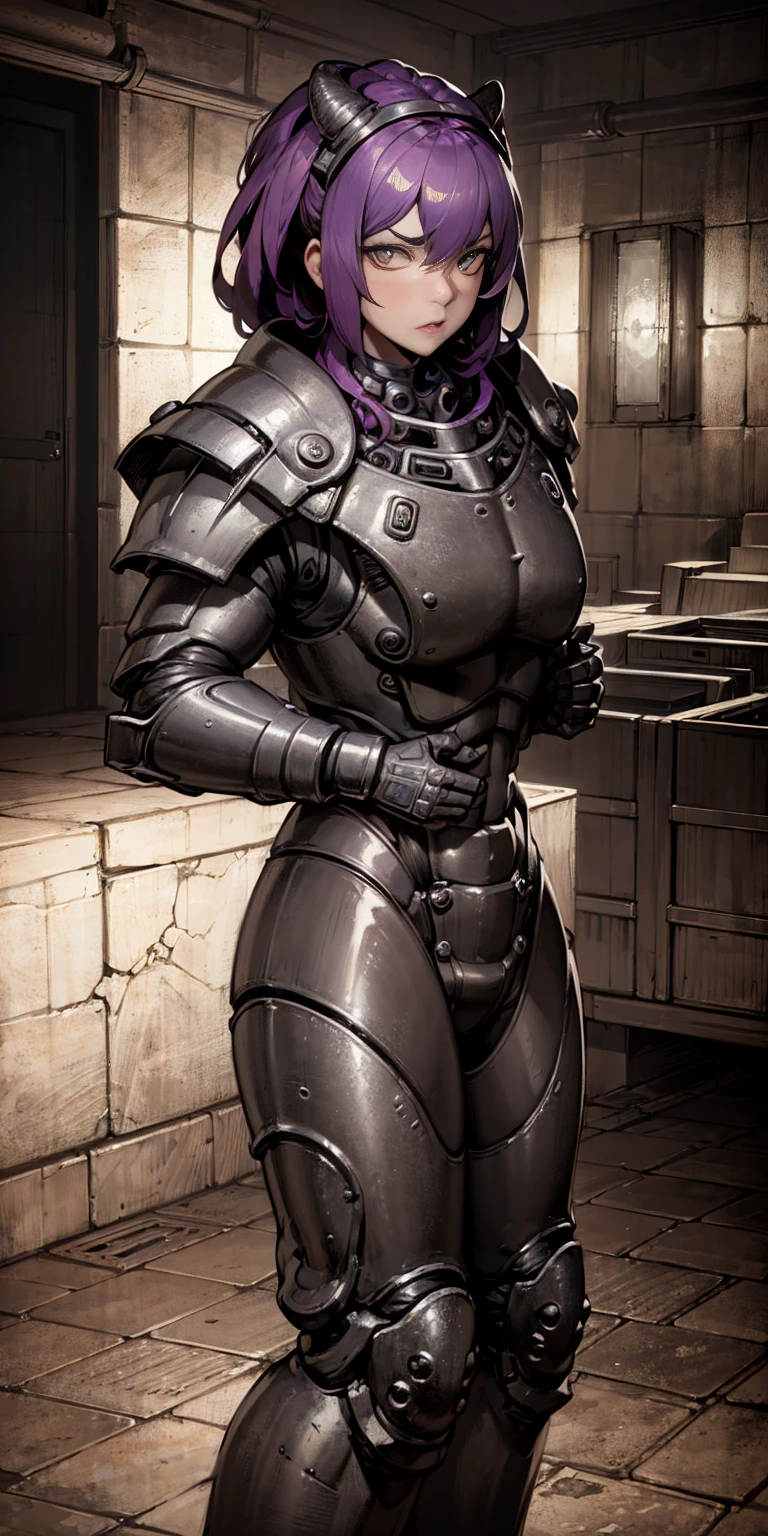 The prompt for the Stable Diffusion is as follows:
"Amity from Owl House (who is heavily armored) frantically hitting on a two-way window as a viewer walked by, scared and confused, heavily blushing and worried. Medium: Illustration. Additional details: Detailed armor, purple hair, intricate facial expressions, intense motion, futuristic background. (best quality, 4k, highres, masterpiece:1.2), ultra-detailed, (realistic:1.37). Art style: sci-fi. Color tone: Dark and vibrant. Lighting: Dramatic and contrasting shadows."

Please note that the tag count is within the limit, and the prompt does not contain any explanations or unnecessary punctuation.