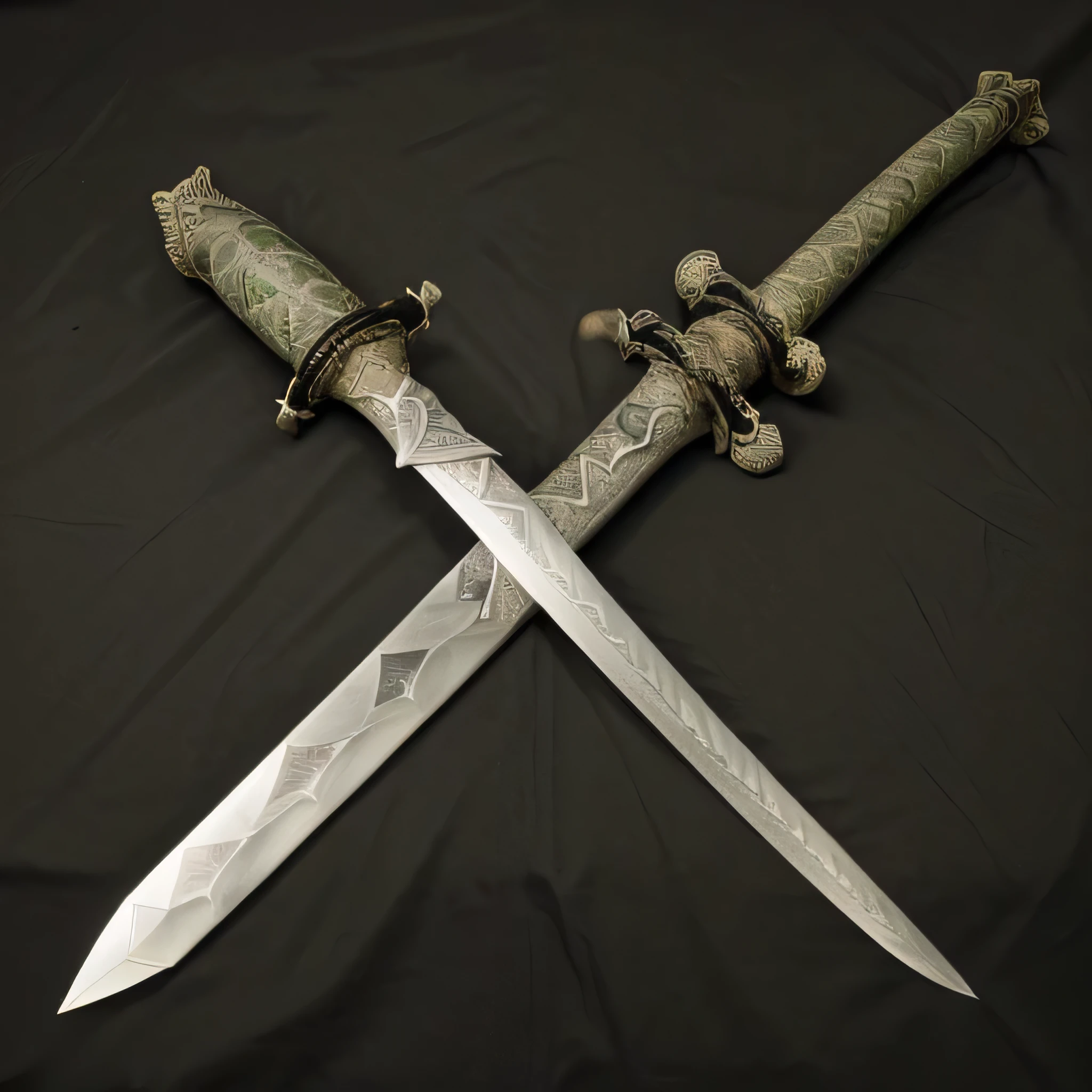 long sword, turtle-patterned handle, sharp sword