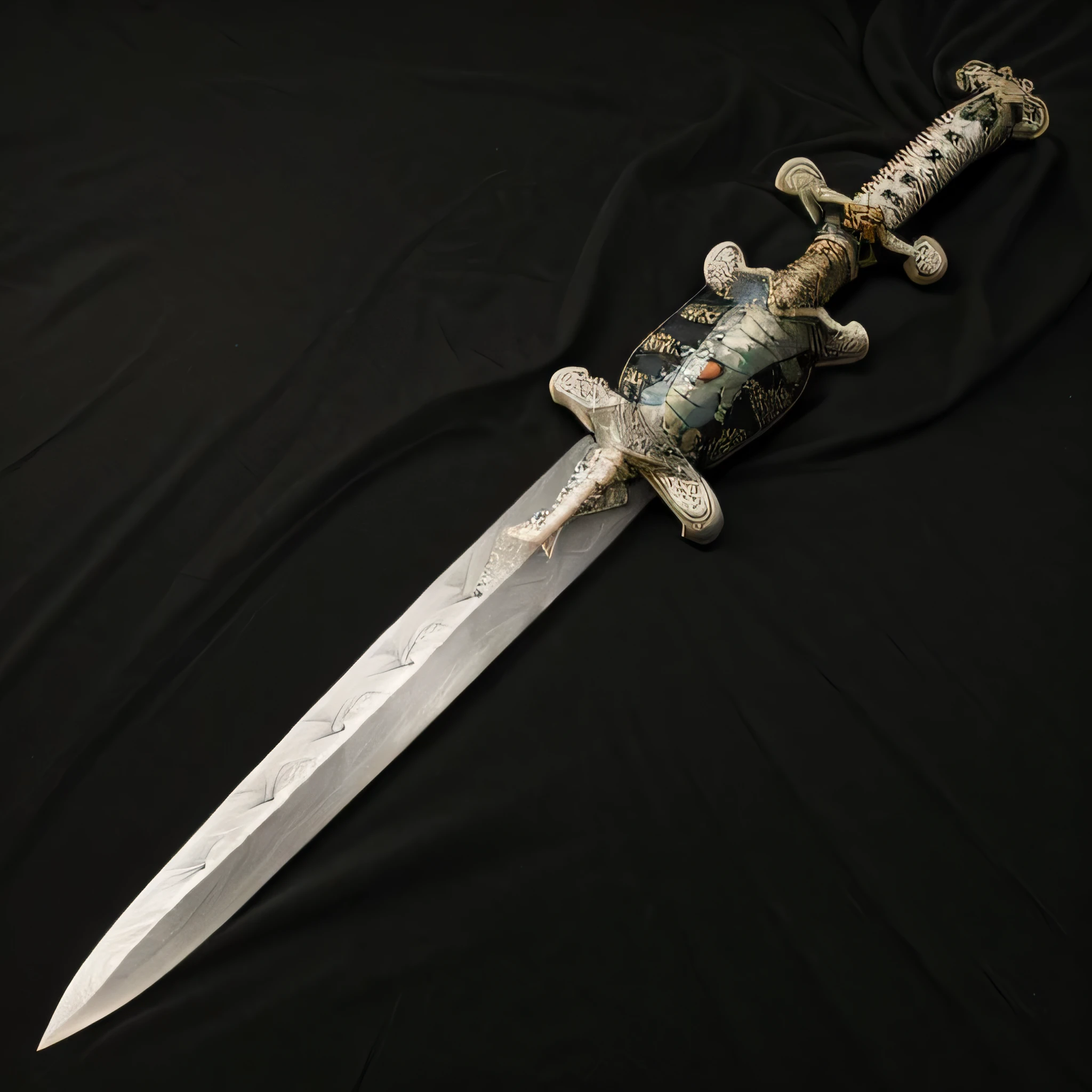 long sword, turtle-patterned handle, sharp sword