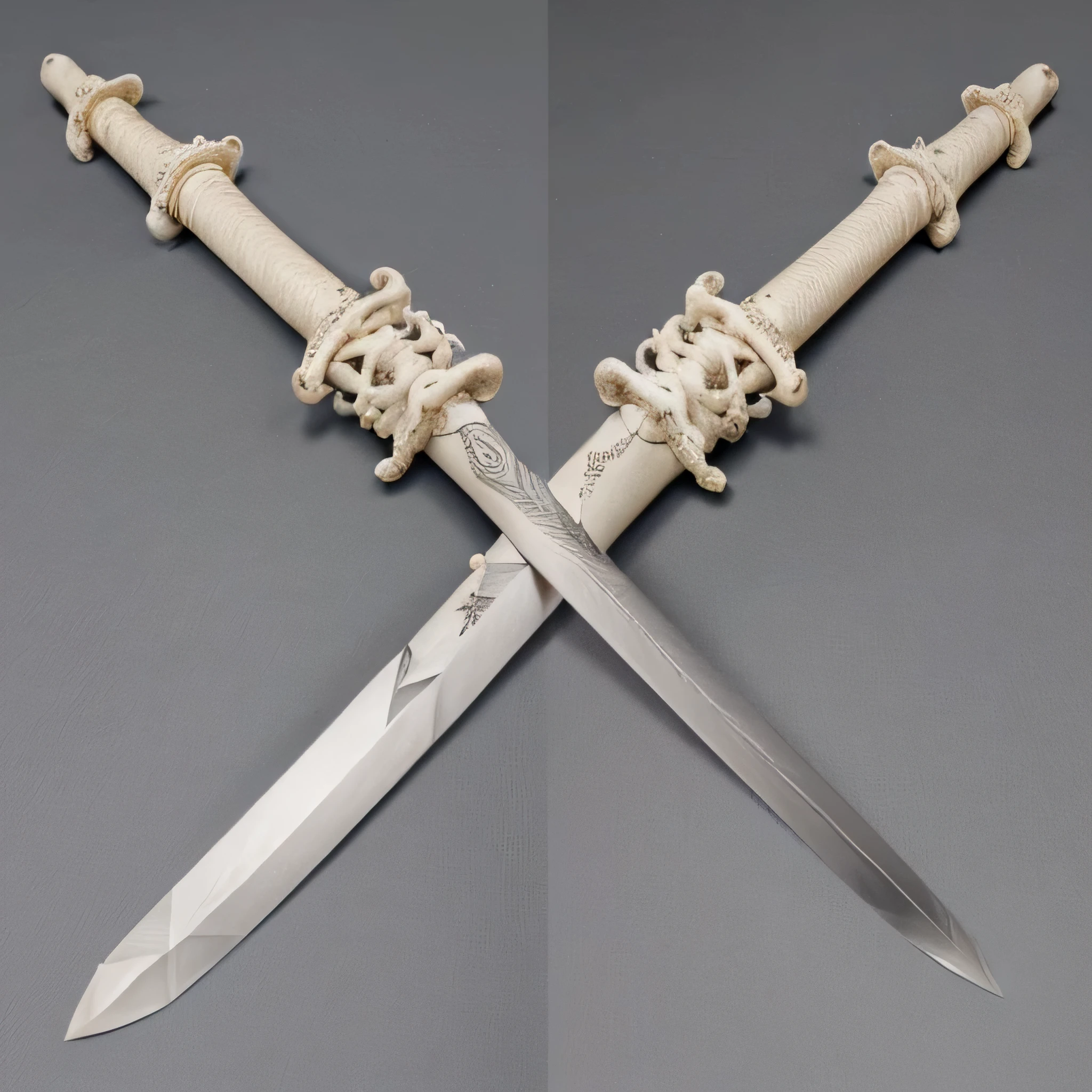 long sword, handle made of bone, sharp sword, one sword
