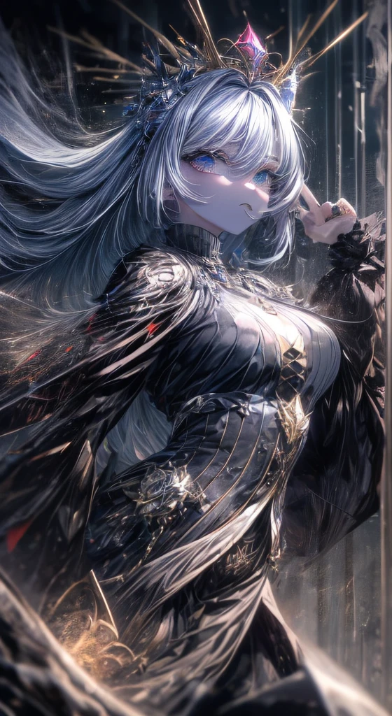 Nenhum reino sombrio, the Black Empress rules with an imposing and formidable presence. Seus olhos, an abyss of darkness, guarde os segredos da noite. Adorned with a cloak of darkness and crowned with a sinister allure, she embodies the essence of mysterious allure and power. Cada gesto, ela manipula as sombras, hiding your intentions and controlling the forces of darkness with mastery. A symbol of the enigmatic and the unknown, a Imperatriz das Trevas permanece como um arauto da noite, forever casting an aura of intrigue and fear upon those who dare cross his path. Como governante das sombras, She inspires awe and dread in all who are unfortunate enough to meet her chilling gaze......