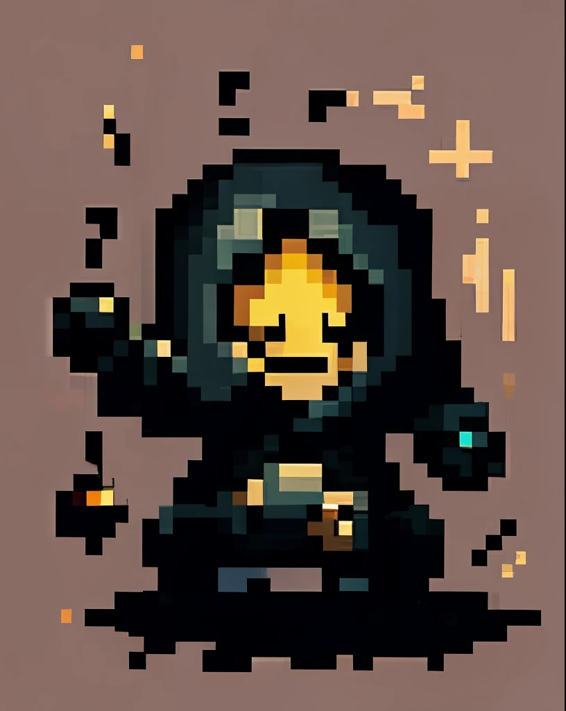 Within the depths of a pixelated dungeon, an agile rogue character engages in a swift duel with a monstrous, pixelated spider. The dungeon is dimly lit, and the spider's lair is covered in cobwebs, creating an eerie atmosphere. Pixel Art, 16-bit style with dynamic lighting