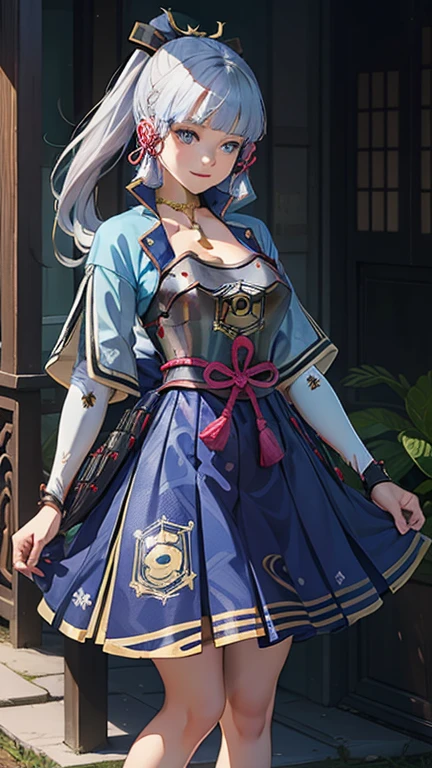 masterpiece, high quality, 8K, super detailed, detailed face, huge breasts, Are standing, Surface details, Are standing, fantasy, smile, official art, kamisatoayakadef