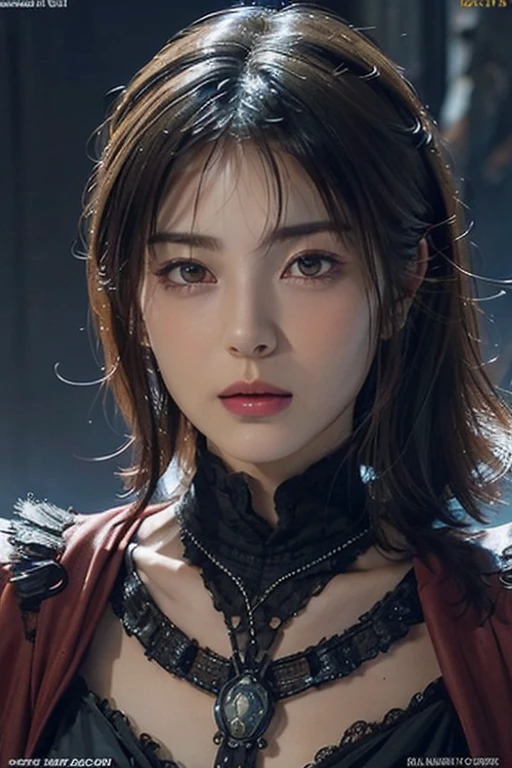 Roughcraft's Worldから来た女性のエイリアン, Super detailed artistic photography, midnight aura, night sky, detailed gorgeous face, dream-like, shine, with backlight, Glamour, sparkling, (very detailed face and eyes:1.2), (High resolutionの光る赤い目:1.4), perfect anatomy, (Beautiful toned body:1.5), (moist skin:1.2), no makeup, (Bear:1.1),(thick eyebrows:1.2), long canines. Smooth, extRa High resolution, 8K, unreal engine 5, super sharp focus, Art by Alberto Seveso, art germ, Barbaric, SF, Complex芸術作品の傑作, evil, Matte Movie Poster with Image, golden ratio, Trending on CGsociety, Complex, wonderful, Trending with ArtStation, author: art germ, H. R. Giger and Beksinski, very detailed, Roughcraft's World, cthulhu, vibration, drawing cinematic characters, Super high quality model, cinematic quality, Detail up, (Complex details:1.2), High resolution, High resolution, draw faithfully, (thick eyebrows:1.2), (big scarlet eyes:1.3)