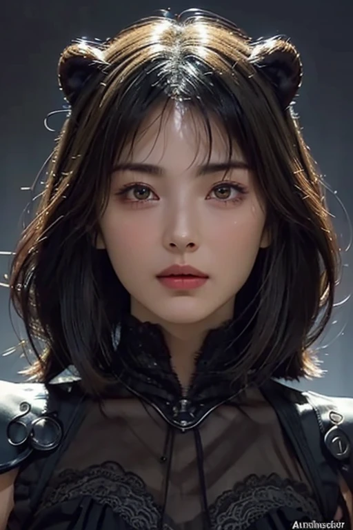 Roughcraft's Worldから来た女性のエイリアン, Super detailed artistic photography, midnight aura, night sky, detailed gorgeous face, dream-like, shine, with backlight, Glamour, sparkling, (very detailed face and eyes:1.2), (High resolutionの光る赤い目:1.4), perfect anatomy, (Beautiful toned body:1.5), (moist skin:1.2), no makeup, (Bear:1.1),(thick eyebrows:1.2), long canines. Smooth, extRa High resolution, 8K, unreal engine 5, super sharp focus, Art by Alberto Seveso, art germ, Barbaric, SF, Complex芸術作品の傑作, evil, Matte Movie Poster with Image, golden ratio, Trending on CGsociety, Complex, wonderful, Trending with ArtStation, author: art germ, H. R. Giger and Beksinski, very detailed, Roughcraft's World, cthulhu, vibration, drawing cinematic characters, Super high quality model, cinematic quality, Detail up, (Complex details:1.2), High resolution, High resolution, draw faithfully, (thick eyebrows:1.2), (big scarlet eyes:1.3)