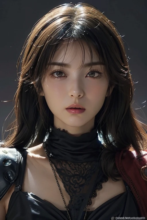 Roughcraft's Worldから来た女性のエイリアン, Super detailed artistic photography, midnight aura, night sky, detailed gorgeous face, dream-like, shine, with backlight, Glamour, sparkling, (very detailed face and eyes:1.2), (High resolutionの光る赤い目:1.4), perfect anatomy, (Beautiful toned body:1.5), (moist skin:1.2), no makeup, (Bear:1.1),(thick eyebrows:1.2), long canines. Smooth, extRa High resolution, 8K, unreal engine 5, super sharp focus, Art by Alberto Seveso, art germ, Barbaric, SF, Complex芸術作品の傑作, evil, Matte Movie Poster with Image, golden ratio, Trending on CGsociety, Complex, wonderful, Trending with ArtStation, author: art germ, H. R. Giger and Beksinski, very detailed, Roughcraft's World, cthulhu, vibration, drawing cinematic characters, Super high quality model, cinematic quality, Detail up, (Complex details:1.2), High resolution, High resolution, draw faithfully, (thick eyebrows:1.2), (big scarlet eyes:1.3)