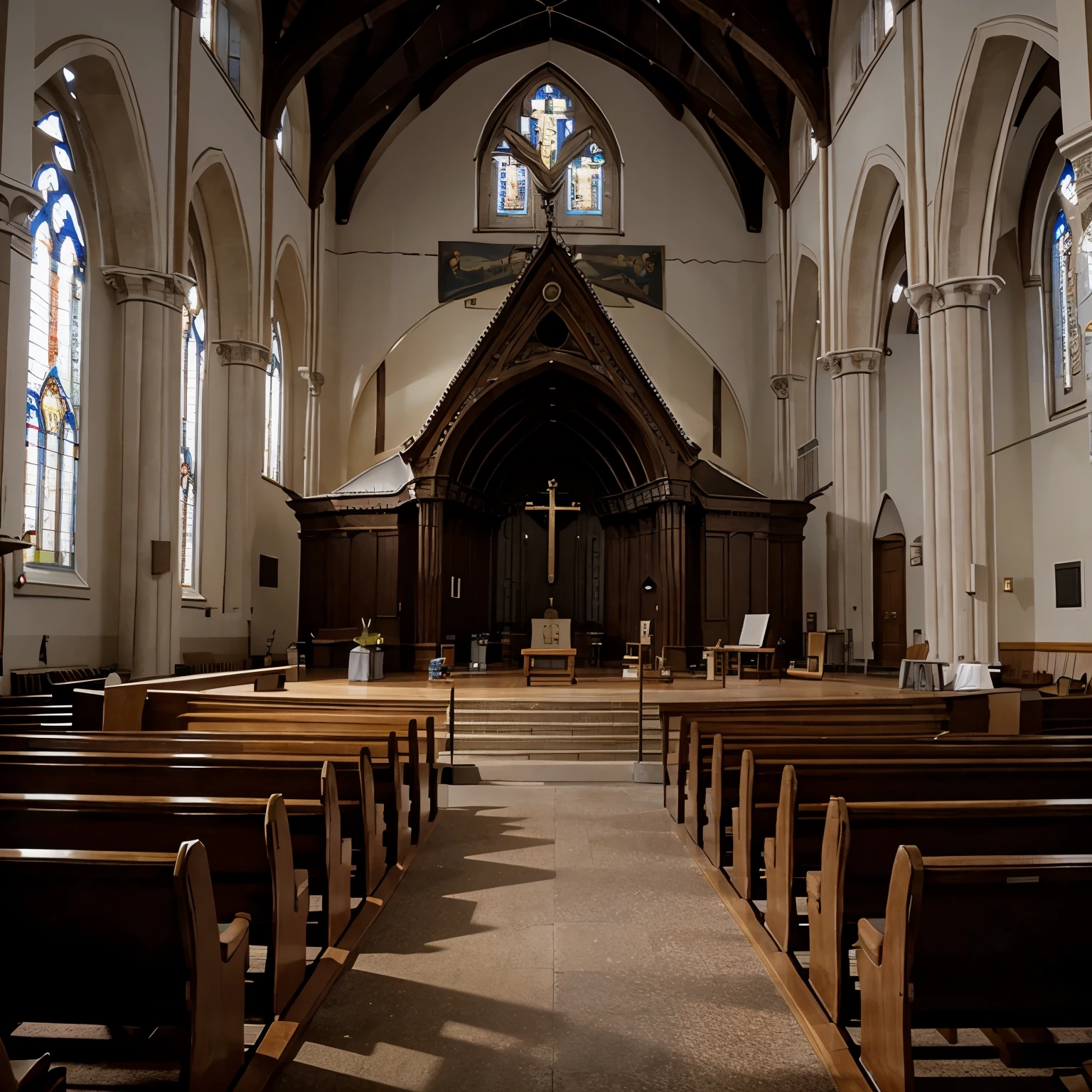 Generates an image referring to the topic church-state separation