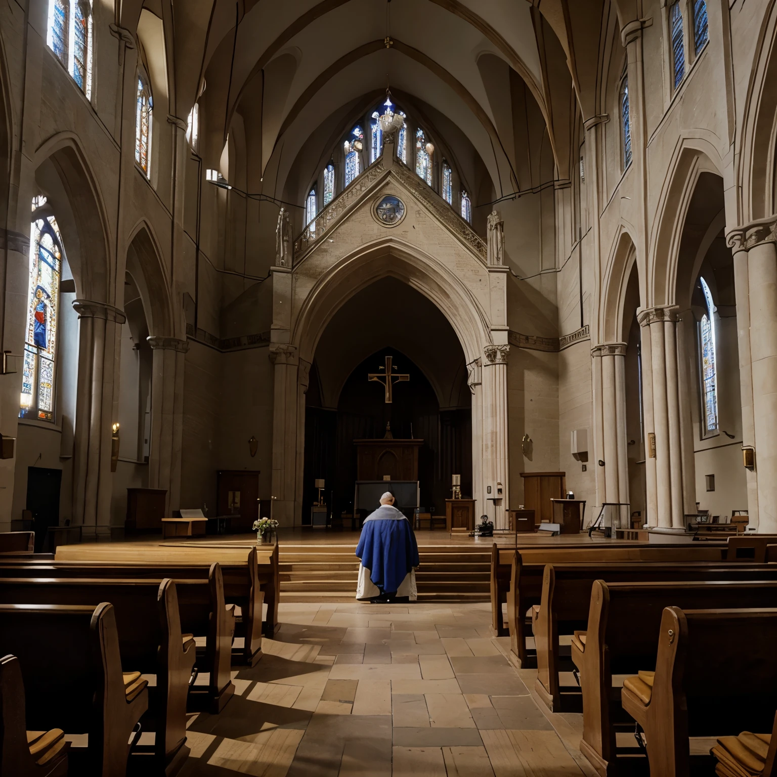 Generates an image referring to the topic church-state separation